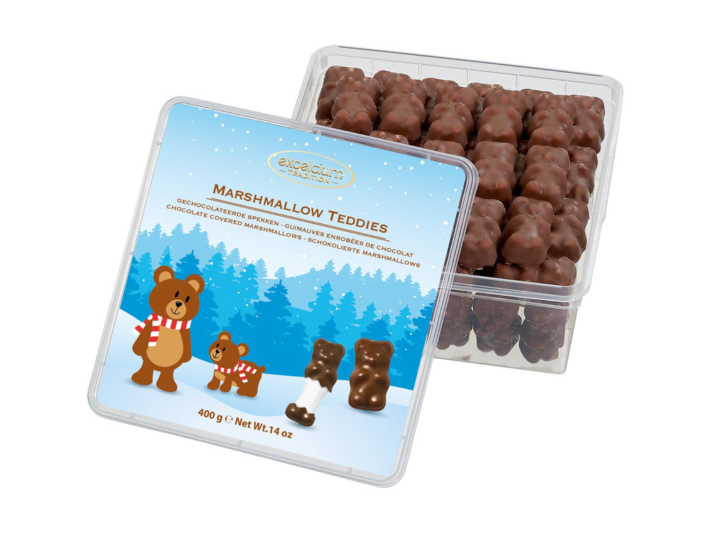 Marshmallow chocolade Hamlet  doos van 400 gram