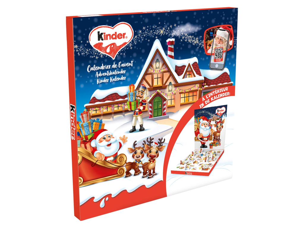  chocolade adventskalender mix Kinder doos van 123 gram