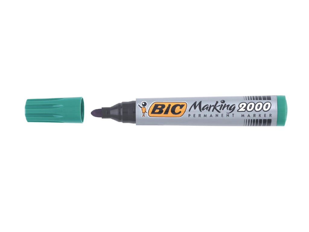 Marker Bic permanent  2000-2300 groen schrijfbreedte 1,7 mm ronde punt
