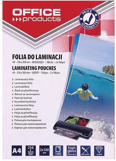 Lamineerhoes OFFICE products  ft A4 200 micron (2 x 100 micron) (10)