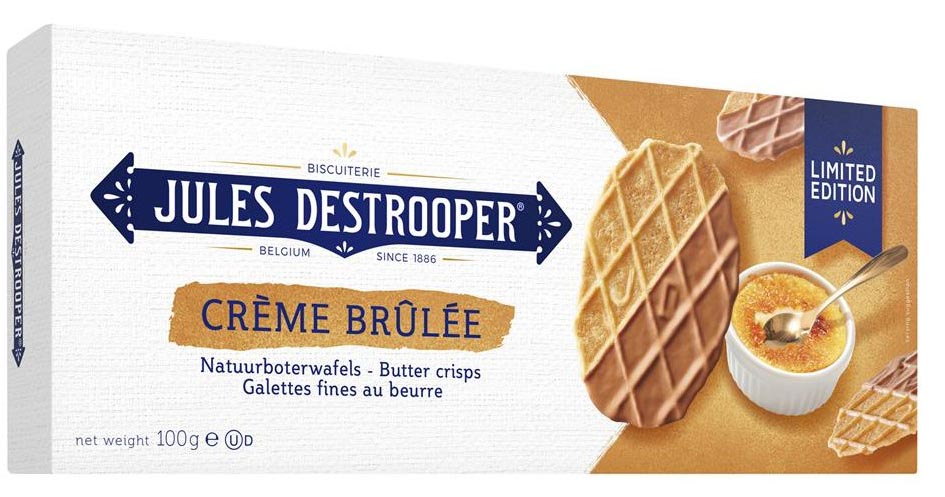 Boterwafels crème brûlée Jules Destrooper doos van 100 g