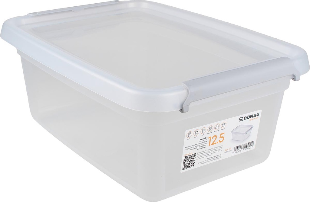  Opbergdoos DONAU Home 12,5 liter transparant