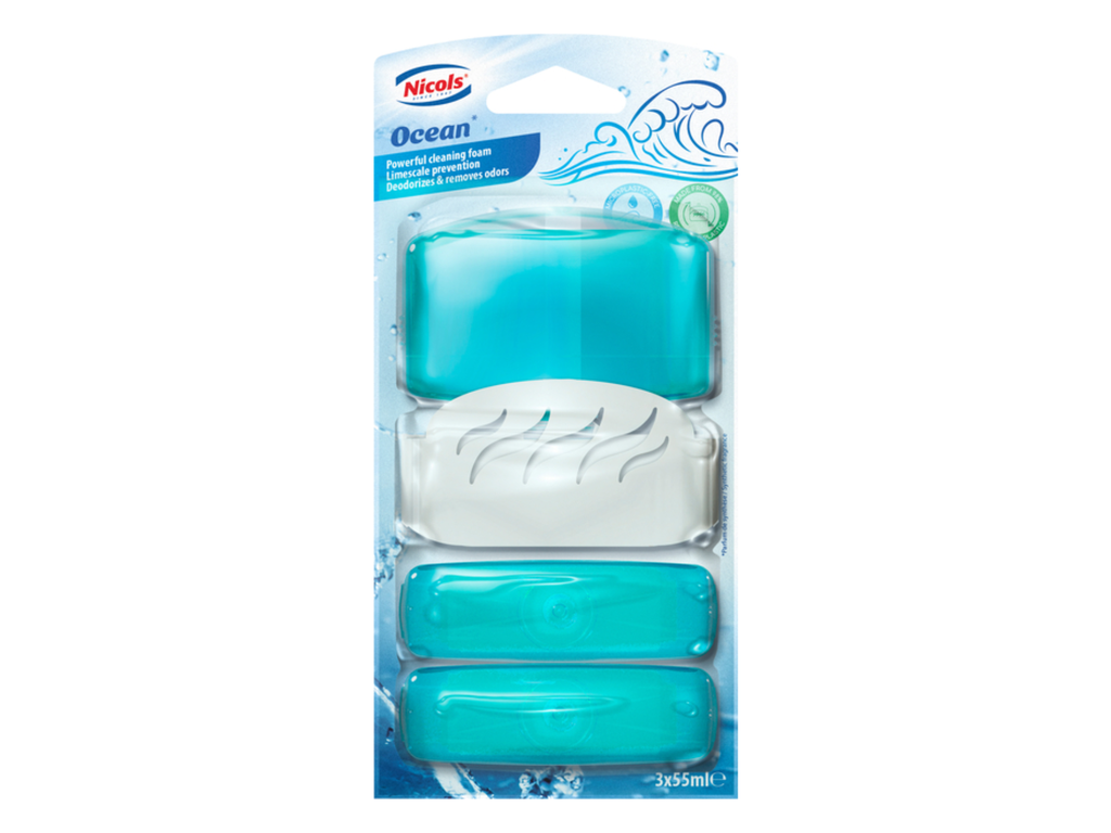 Toiletblok Air plus ocean 55ml met houder (3)