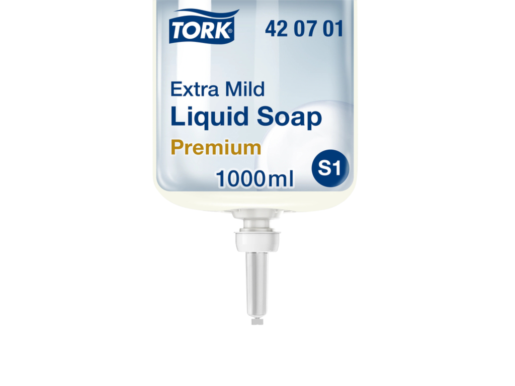 Handzeep Tork S1 Premium vloeibaar 1000ml gevoelige huid 420701