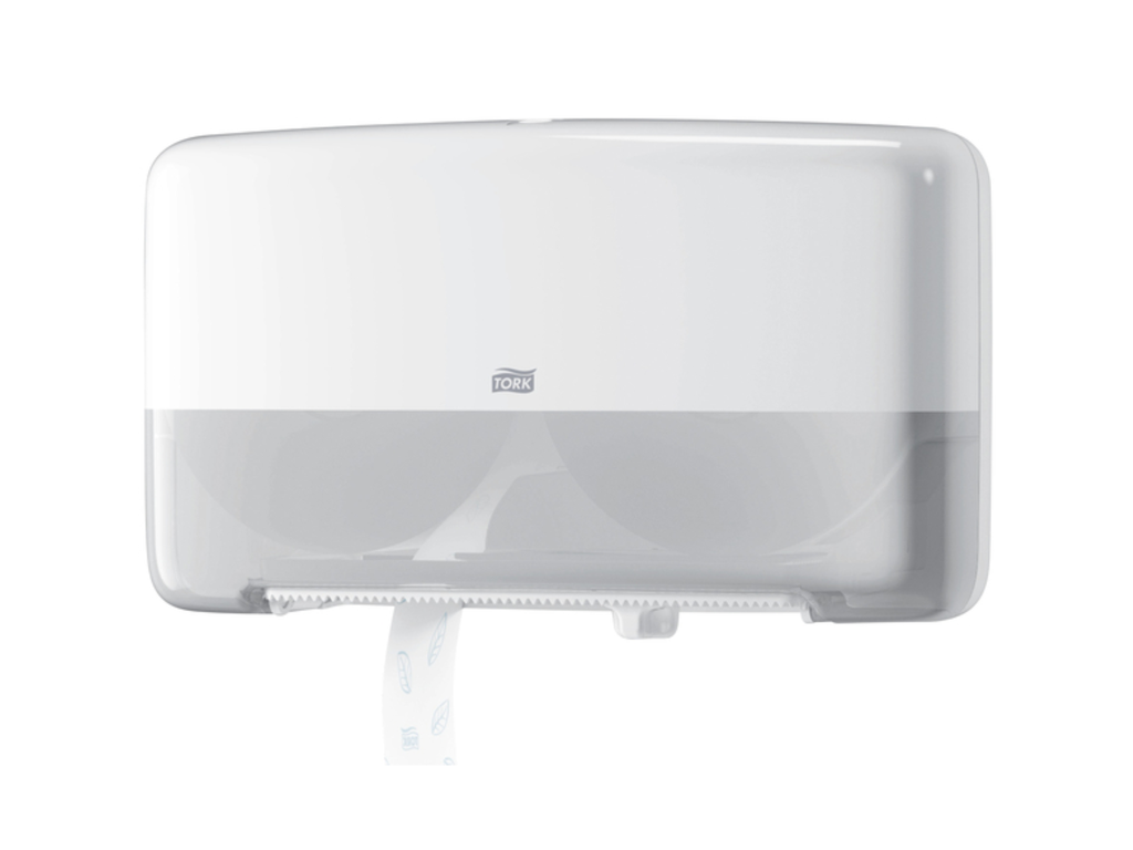 Toiletpapierdispenser Tork T2 Elevation jumbo klein wit 