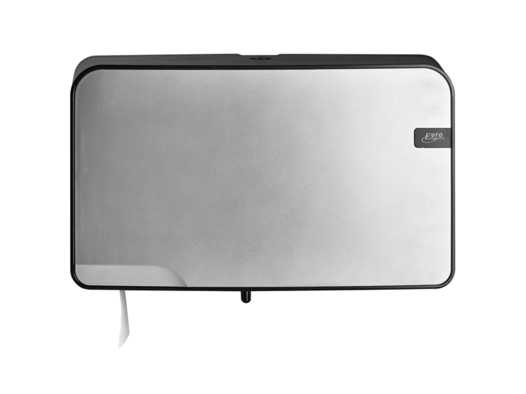 Toiletpapierdispenser Quartzline Q5 jumbo klein duo zilver 