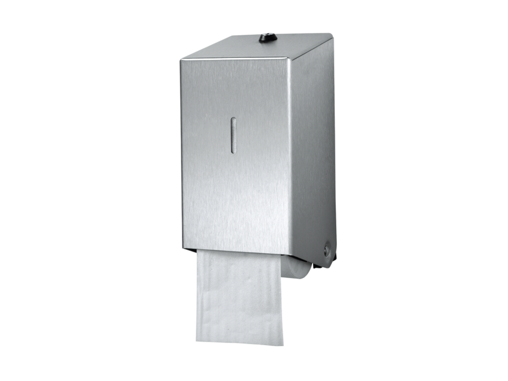 Poetspapierdispenser Euro Products universeel medium zilver 