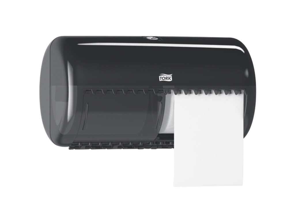 Toiletpapierdispenser Tork T4 Elevation duo zwart 