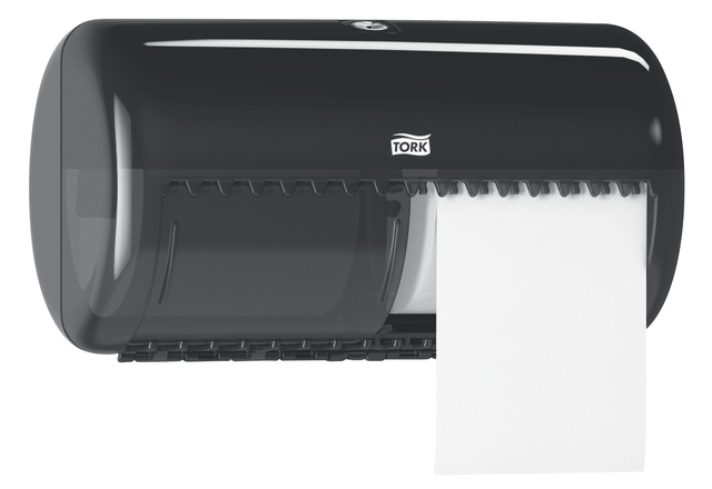 Toiletpapierdispenser Tork T4 Elevation duo zwart 
