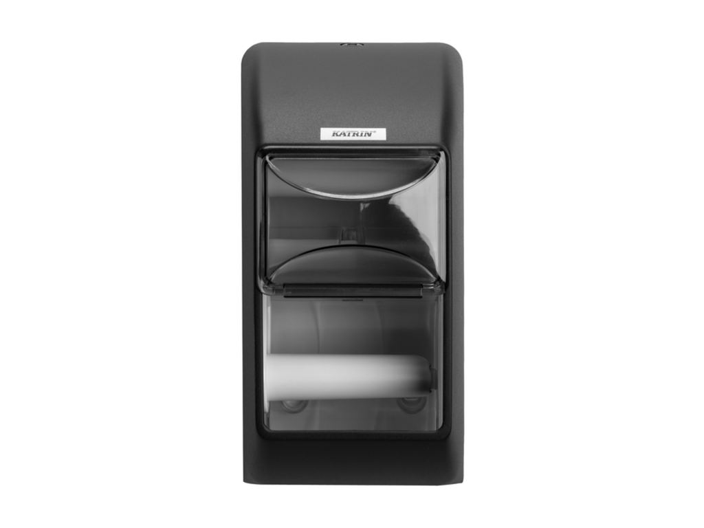 Toiletpapierdispenser Katrin duo zwart 