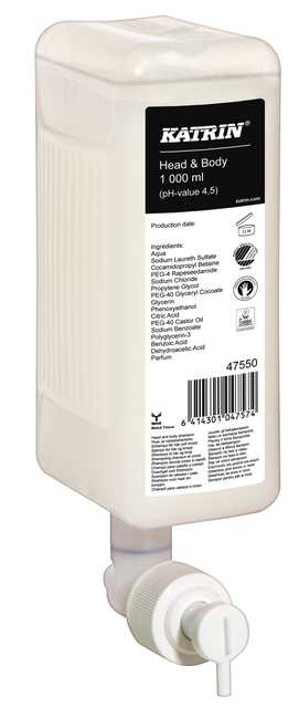 Handzeep Katrin Head & Body vloeibaar 1000ml 