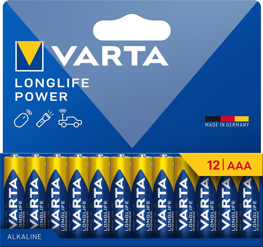 batterij Longlife Power AAA Varta (12)