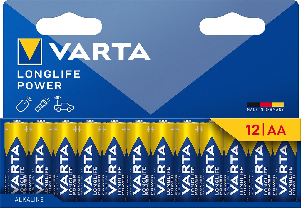 batterij Longlife Power AA Varta (12)