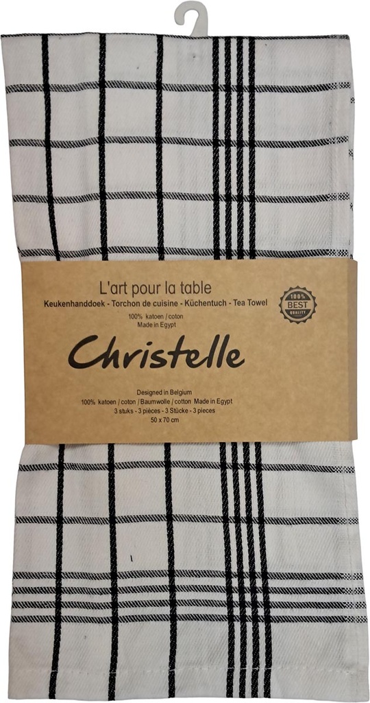 Handdoek Christelle ft 50 x 70 cm geruit wit (3)