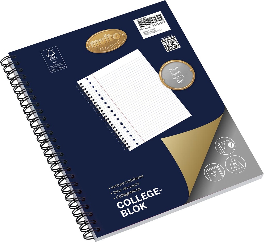 collegedictaat Multo  ft A5 gelijnd  17-gaats