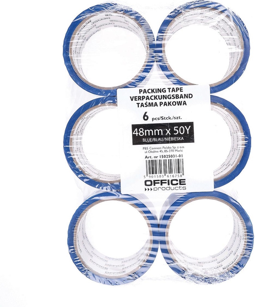 Verpakkingstape OFFICE products ft 48 mm x 46 m blauw