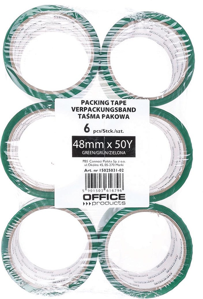 Verpakkingstape OFFICE products ft 48 mm x 46 m groen