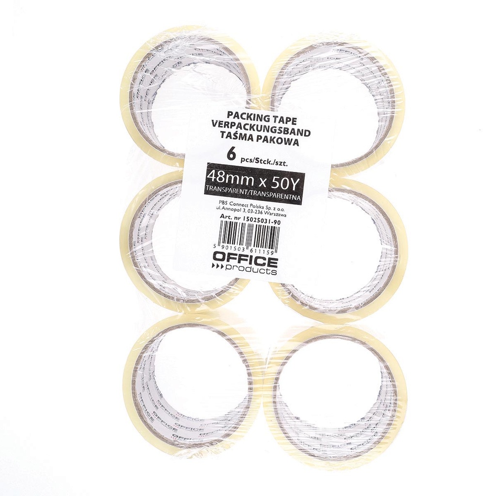 Verpakkingstape OFFICE products ft 48 mm x 46 m transparant