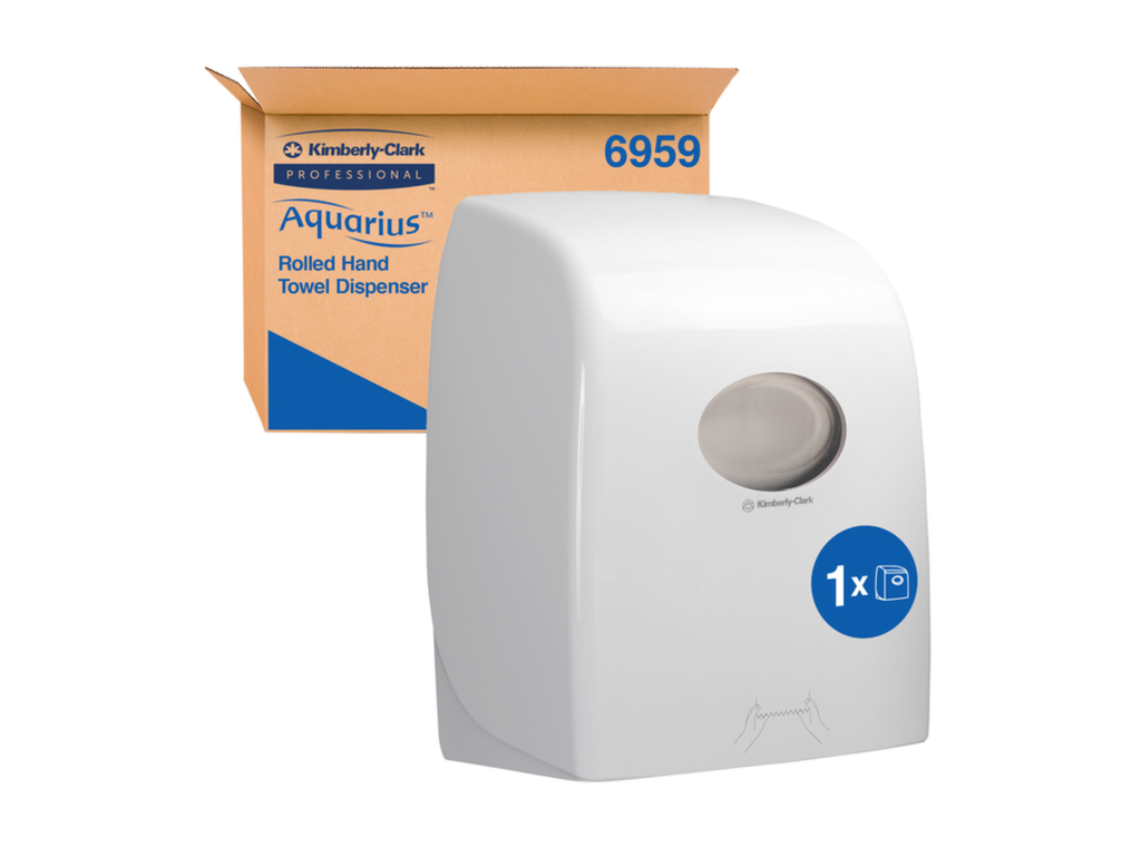 Handdoekroldispenser Kimberly Clark Aquarius wit 