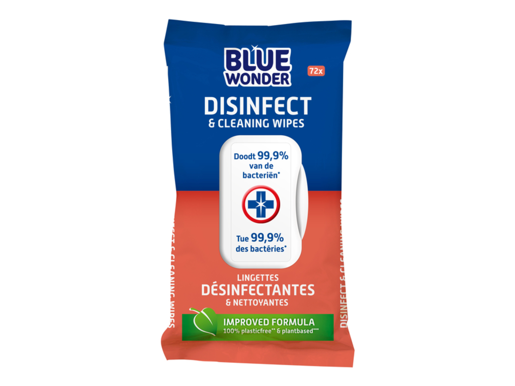 Desinfectiereinigerdoekjes Blue Wonder (72)