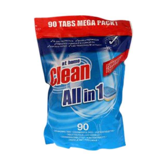 Vaatwastabletten at home Clean All-in-One zak à (90)