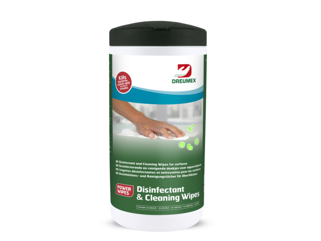 Desinfectiedoekjes Dreumex Disinfectant & Cleaning bus wit (80)