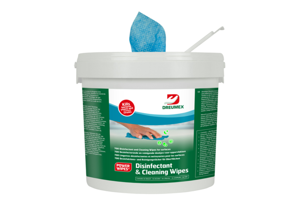 Desinfectiedoekjes Dreumex Disinfectant & Cleaning emmer blauw (700)