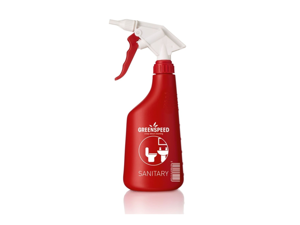 Sprayflacon Greenspeed sanitair 650ml leeg rood