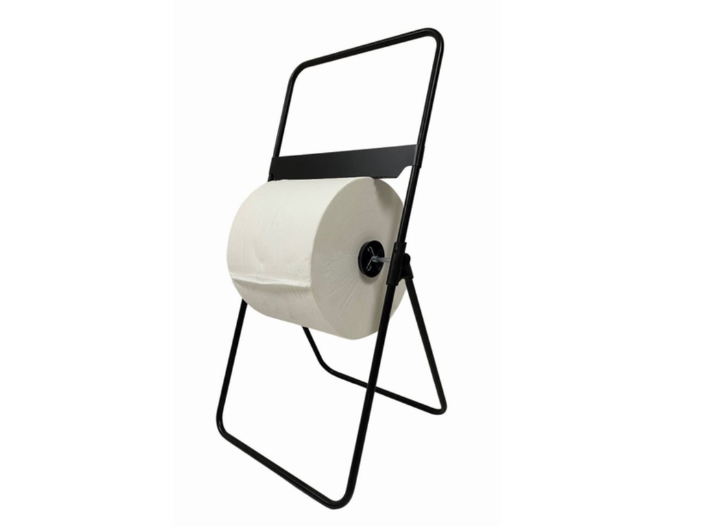 Poetspapierdispenser Euro Products V1 vloerstandaard zwart 