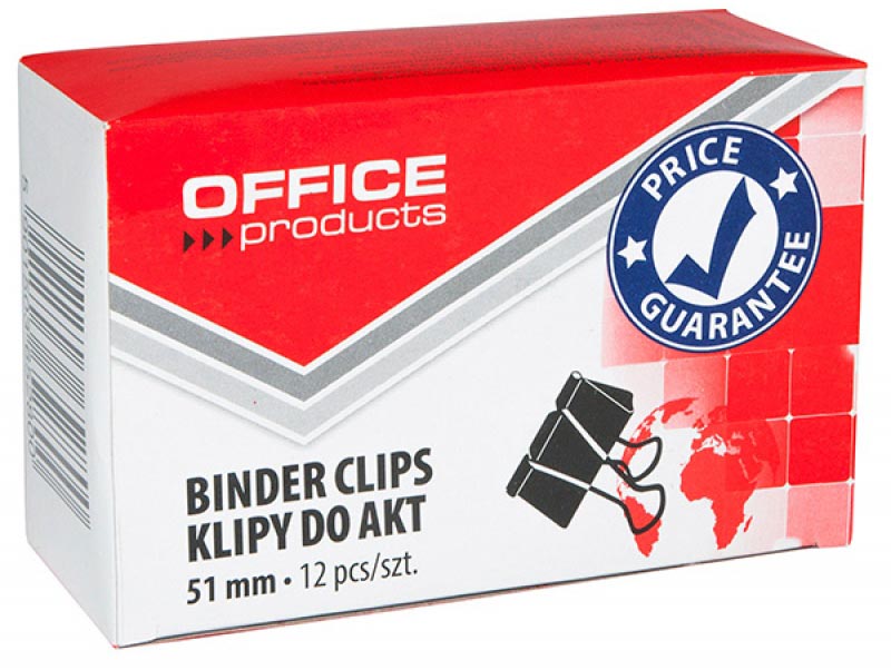 Foldbackclip OFFICE products  zwart 51 mm (12)
