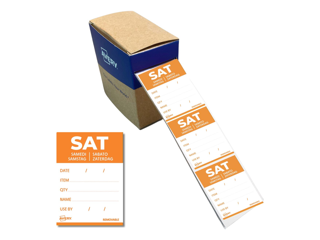 Etiketten voedselcodering Avery HACCP zaterdag  40 x 56 mm(500)