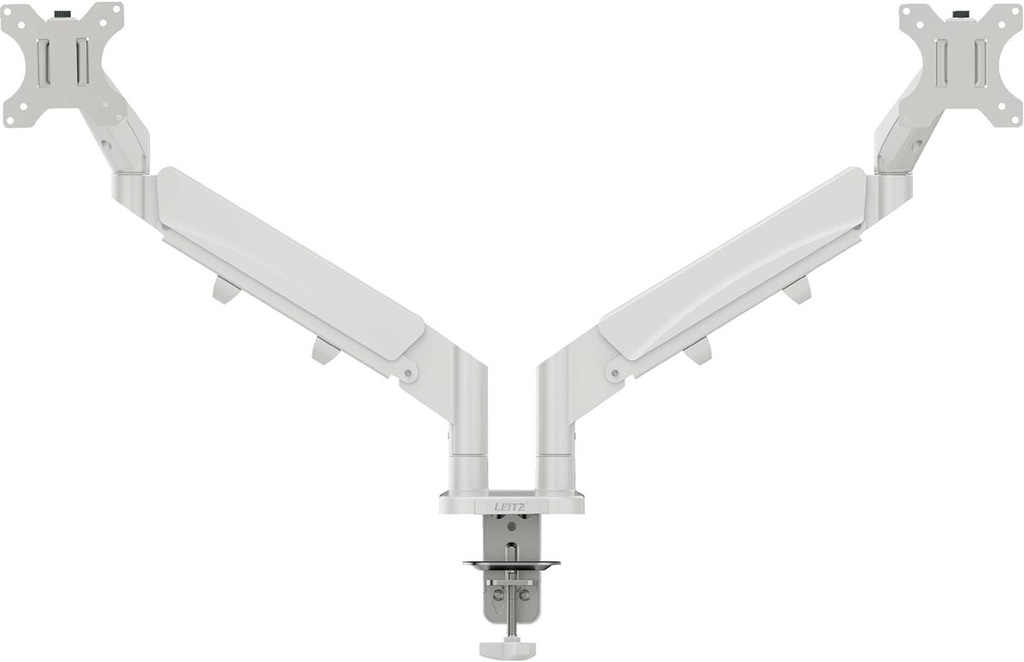 Ergo monitorarm Leitz dubbel lichtgrijs