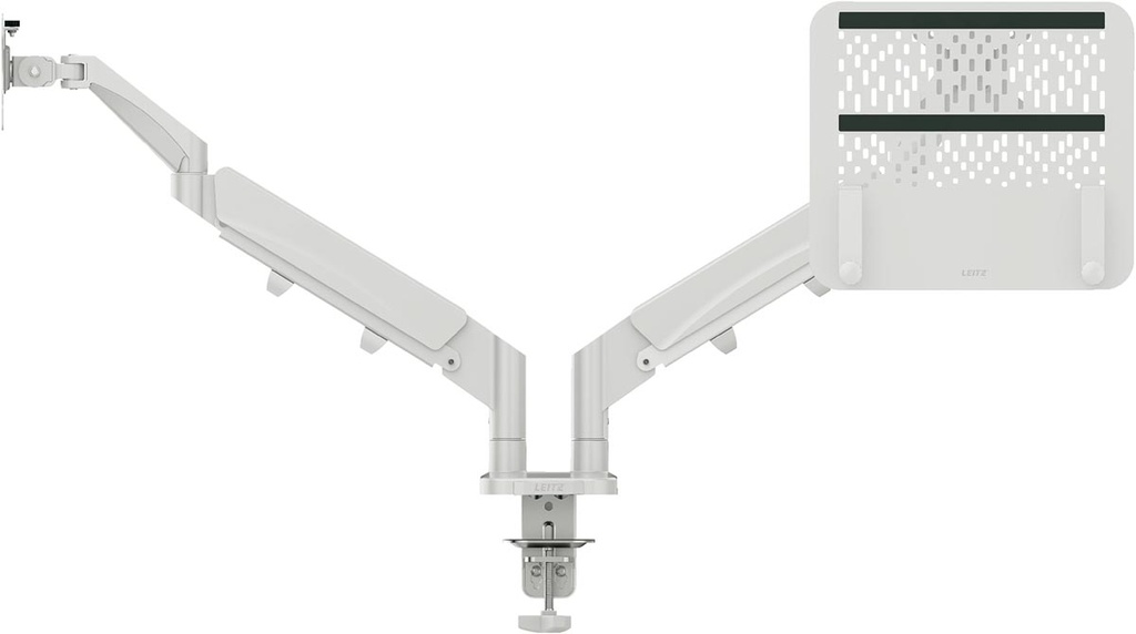 Ergo monitor + laptoparm Leitz lichtgrijs