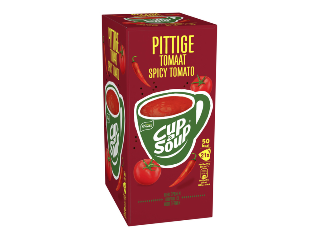 Cup-A-Soup Knorr pittige tomaat 175ml (21)