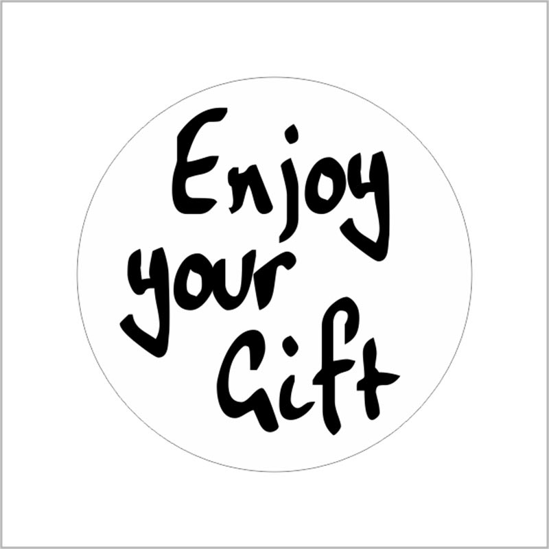 Etiket bedrukt op rol diameter 39mm "Enjoy Your Gift" (500)