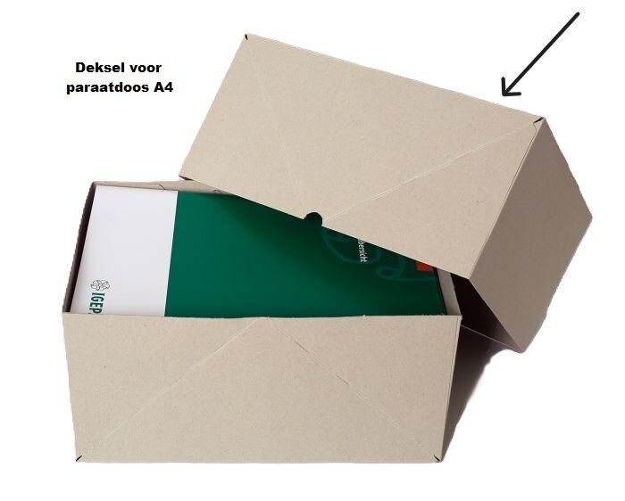 Paraatdoos deksel A4 enkele golf 305x215x50mm (25)