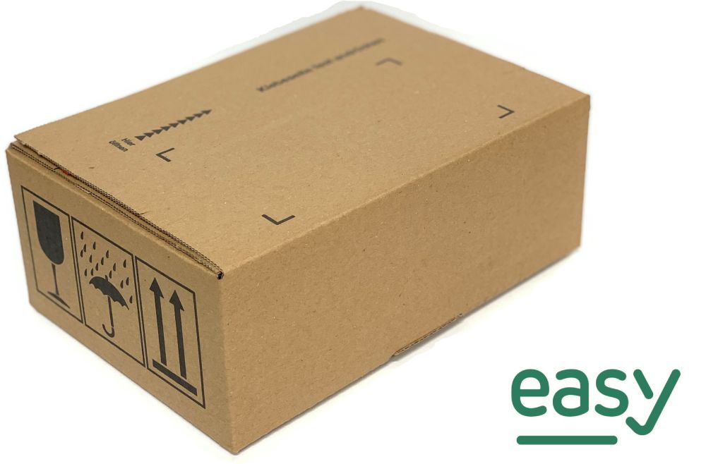 Webshop box met dubbele kleefstrook 284x184x167mm bruin (10)