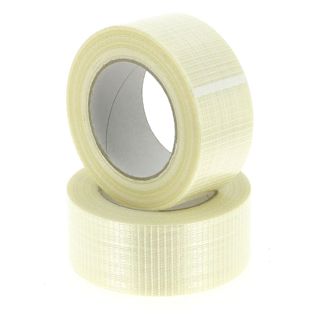 Tape versterkt/onscheurbaar 50x50m wit