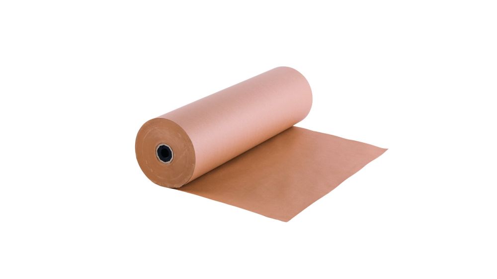 Inpakpapier 120cmx220m op rol 90gr zuiver kraft bruin