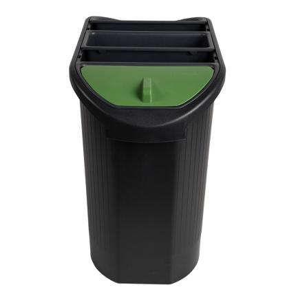 Ecologische papiermand Exacompta 26l zwart/grijs