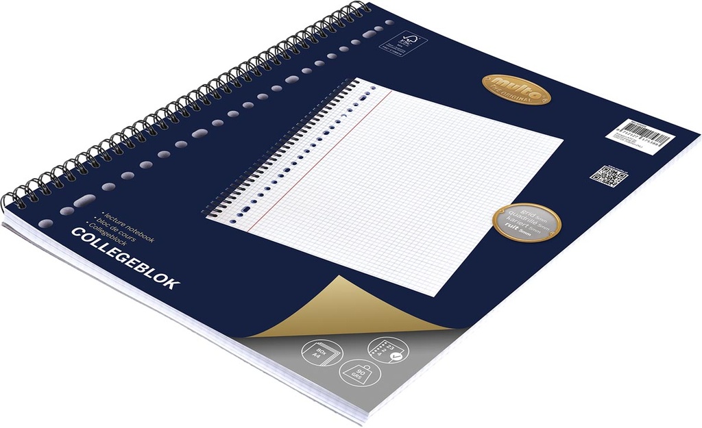 Collegedictaat Multo A4 geruit 5mm 23gaats 80vel