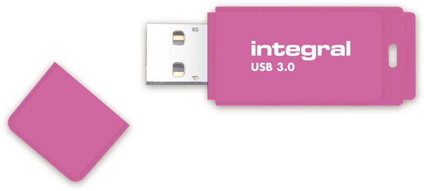 Neon USB 3.0 stick Integral 16GB roze