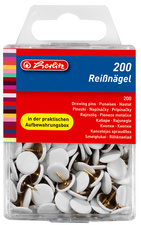 Punaises Herlitz Ø9.5mm wit (200)