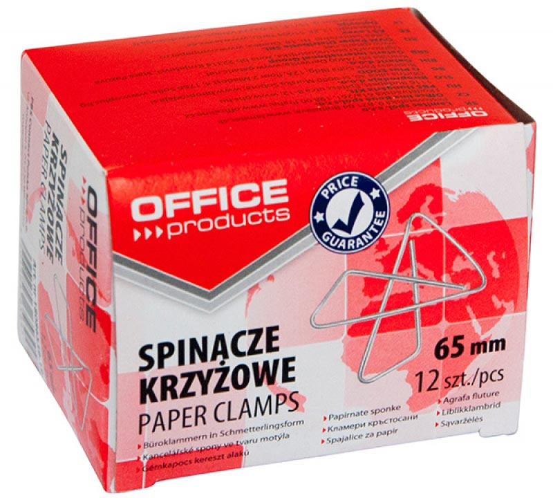 Vlinderklemmen Office Products 65mm gegalvaniseerd (12)