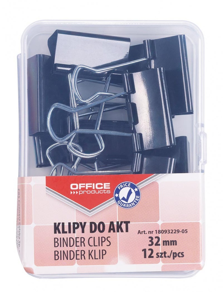 Foldbackclip Office Products 32mm zwart (12)