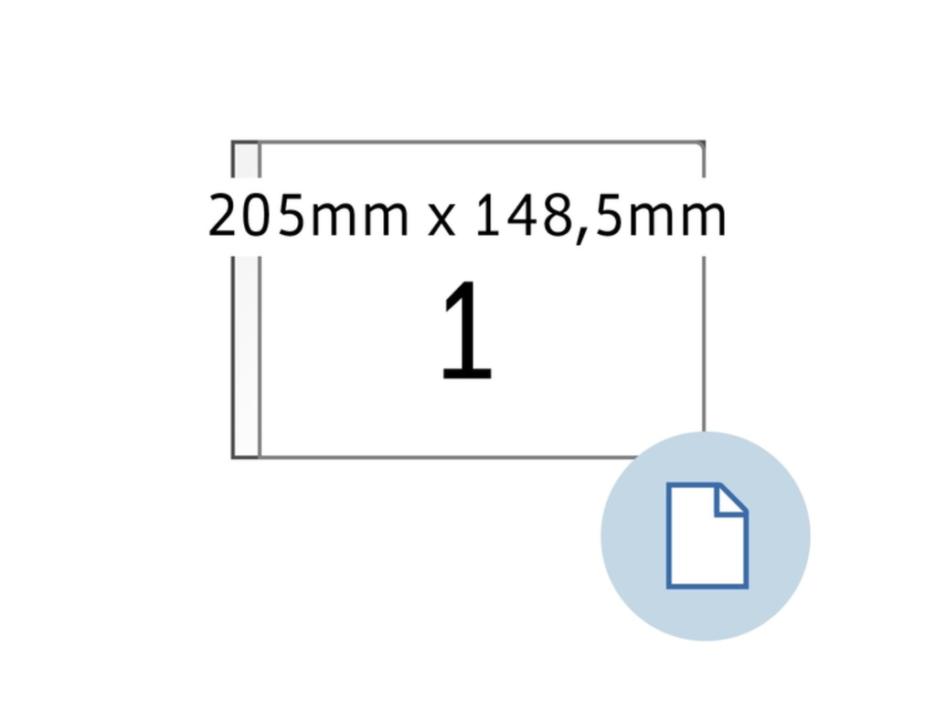 Etiketten Herma 1 etik/bl 205x148.5mm A5 Express wit (1000)