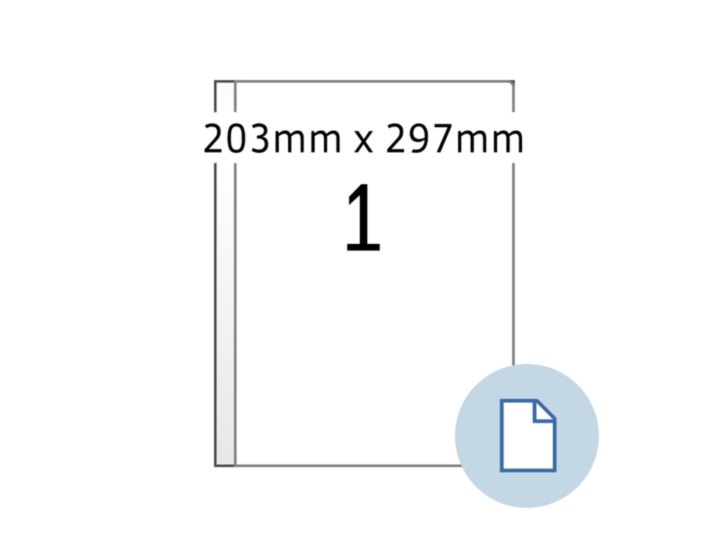 Etiketten Herma 1 etik/bl 203x297mm Express wit (500)