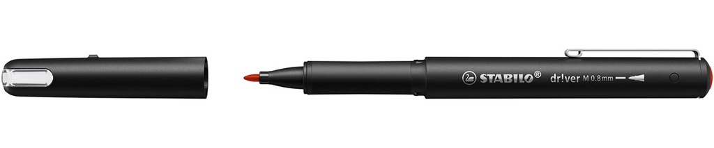Fineliner Stabilo dr!ver medium punt 0,8mm zwart