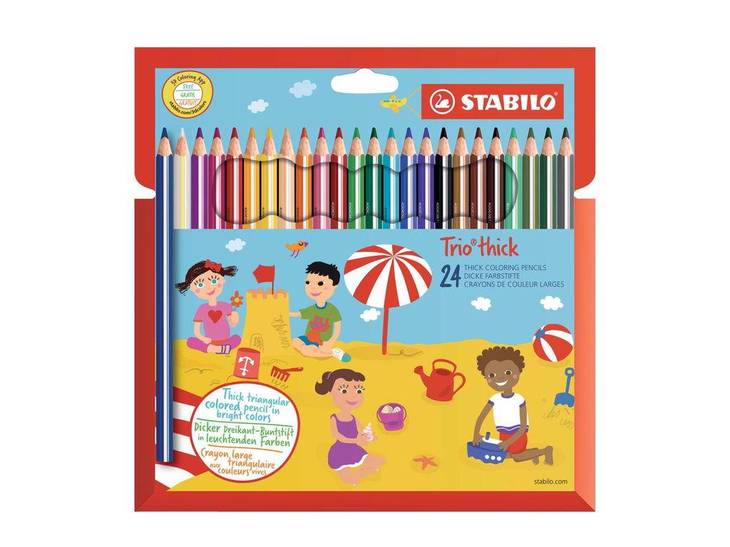 Kleurpotlood Stabilo Trio Thick assorti (24)