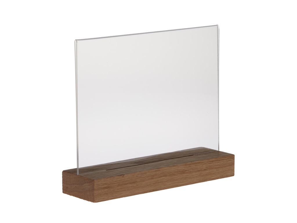 Folderhouder Europel Premium met houten T-voet A5 liggend